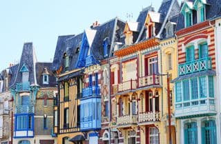 Colorful Victorian Buildings in Mers-les-Bains