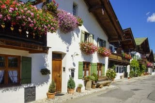 Traditional Bavarian Houses in Garmisch-Partenkirchen