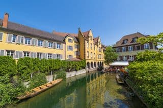 Traditional Half-Timbered Houses by the Canals of Colmar, France