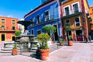 Colorful Buildings Surrounding Plaza in Guanajuato City