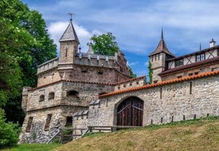 Medieval Fortress of Lichtenstein Castle in Honau, Germany