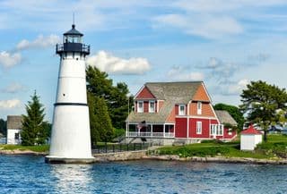Coastal Charm: Thousand Islands Archipelago Lighthouse