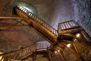Ancient Brick Tower Staircase in Zitadelle Spandau
