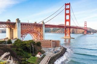 Golden Gate Bridge Overlooking the San Francisco Bay