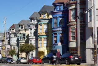 Vibrant Victorian Row in Haight-Ashbury