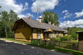 Traditional Finnish Railway Station amidst Nature