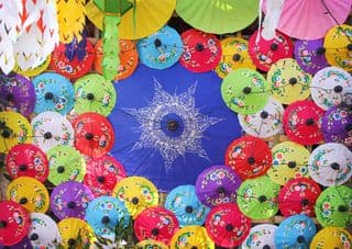 Chiang Mai Umbrella Festival Display