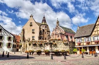 Medieval Eguisheim Square in Alsace