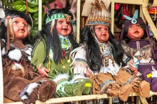 Four Native American Dolls