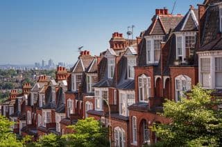 Red Brick Victorian Houses in Muswell Hill, London