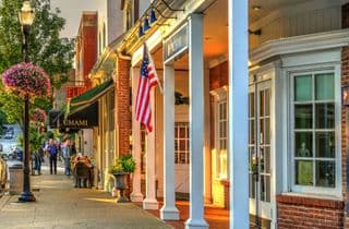 American Flags in Chagrin Falls