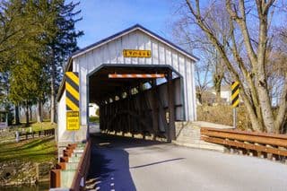 Covered Bridge Entrance in Ephrata, Pennsylvania