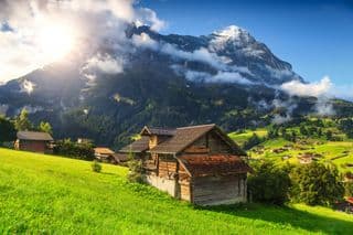 Traditional Chalet in the Swiss Alps