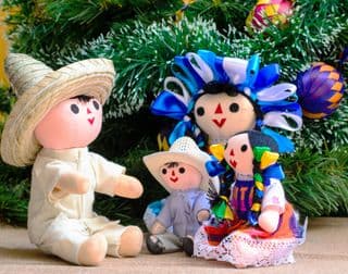 Mexican Christmas Doll Family