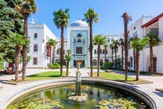 Dulber Palace Courtyard in Koreiz, Crimea