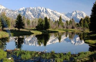 Grand Tetons Reflected in a Still Pond