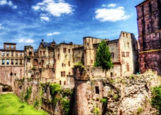 Weathered Elegance of Heidelberg Castle Ruins