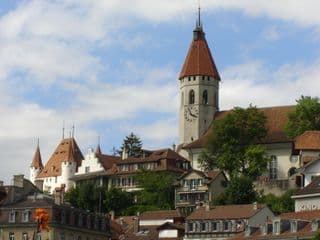 Medieval Castle Ruins in the Swiss Alps