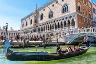 Gondola Ride near the Doge's Palace in Venice