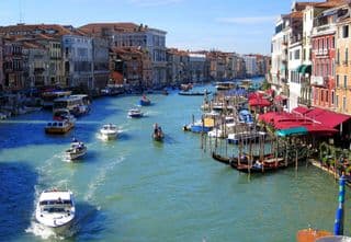 Sunlit Canals of Venice