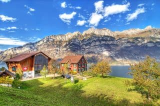 Traditional Swiss Farmhouse by the Walensee