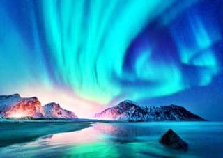 Aurora Borealis Over the Lofoten Islands
