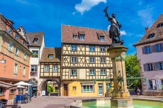Statue in Colmar's Old Town Square