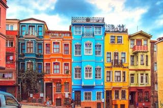 Vibrant Street Scene of Balat District