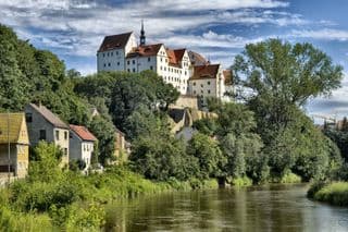 Colditz Castle amidst the Elster River