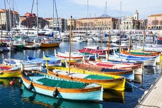 Colorful Boats at the Port of Nice