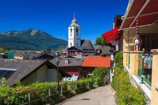 St. Wolfgang Village Panorama in Austria