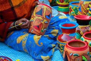 Traditional Indian Pottery Painting