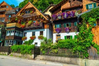Traditional Alpine Architecture in Hallstatt, Austria