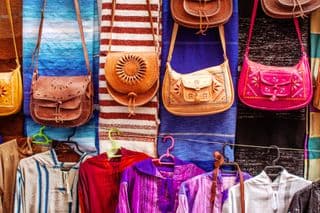 Traditional Moroccan Handicraft Bags and Clothing
