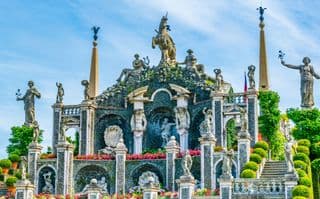 Ornate Sculptural Fountain at Borromeo Palace Gardens