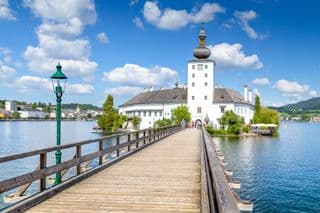 Schloss Ort on Traunsee Lake, Austria