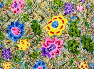 Vibrant Indonesian Batik Fabric
