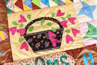 Basket of Blooms Patchwork Quilt