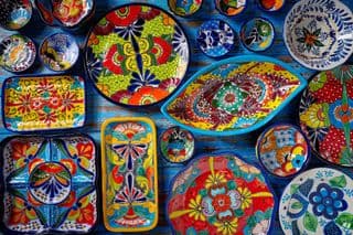 Colorful Mexican Talavera Pottery