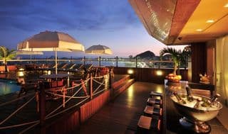Evening Rooftop Lounge at Porto Bay Rio Internacional Hotel
