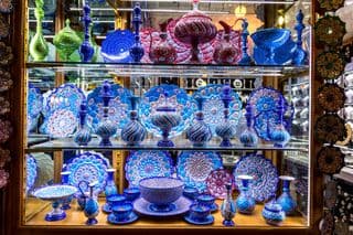 Illuminated Iznik Pottery Display