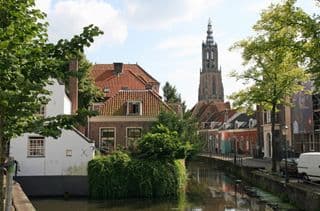 Historic Dutch Canal Scene in Amersfoort