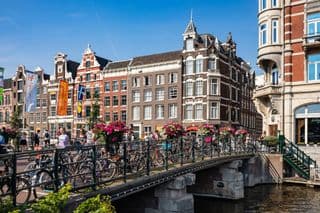 Bicycles and Blooms in the Heart of Amsterdam