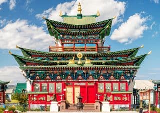 Vibrant Buddhist Temple of Etigel Khambin