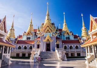 Thai Temple Splendor Under the Blue Sky