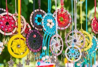 Rainbow of Handmade Dreamcatchers