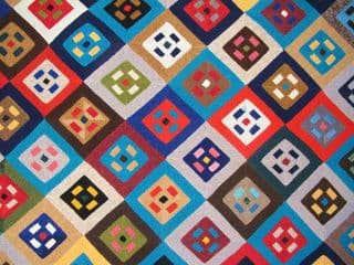 Colorful Knitted Square Pattern