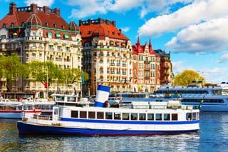 Historic Architecture Along the Stockholm Waterfront