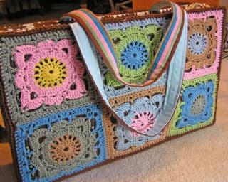 Handcrafted Granny Square Crochet Purse