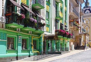 Kiev's Vibrant Street Architecture